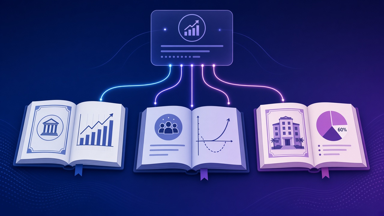 Three ledgers converging on one family wealth view